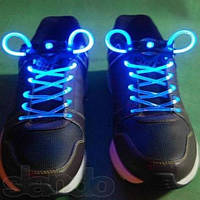 Светящиеся шнурки 4-го поколения,синие самые Ярки!