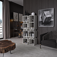 Cтелаж полиця для книг та декору Moreli ST-0018 Білий Ш 680/ В 1447/ Г 300