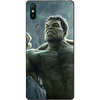 Силіконовий бампер чохол для Xiaomi Redmi 9a з малюнком Халк Marvel Hulk