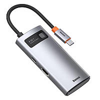 USB-Hub Baseus Metal Gleam Series 4-in-1 Multifunctional （Type-C to HDMI*1+USB3.0*1+USB2.0*1+PD*1）