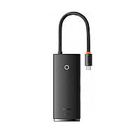 USB-Hub Baseus Lite Series 6-Port Type-C HUB Docking Station (Type-C to HDMI+USB3.0*2+Type-C Data+SD/TF) Black