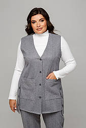 Жилет Людміла сірий (смужка) 52 (101670)