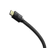 Кабель Baseus High Definition Series HDMI 8K to HDMI 8K Adapter Cable(Zinc alloy) 1m Black, фото 3
