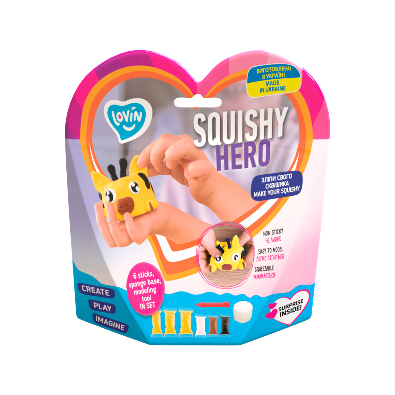 Squishy SquiRaff ТМ Lovin  Набір для ліплення з повітряним пластиліном, шт, фото 1