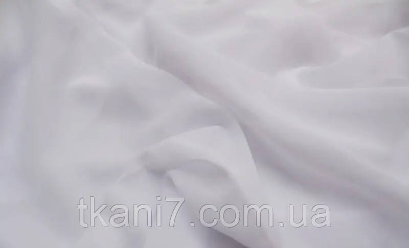 Шифон однотонний Білий, фото 1