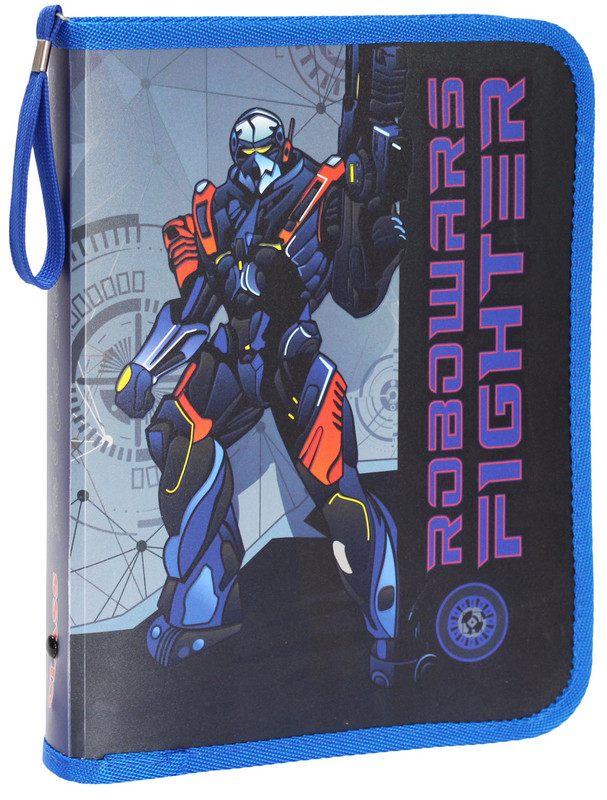 Папка для зошитів на блискавці "Class" об'ємна,"Robowars", 30*190*250 мм, PP, 5629C, шт, фото 1