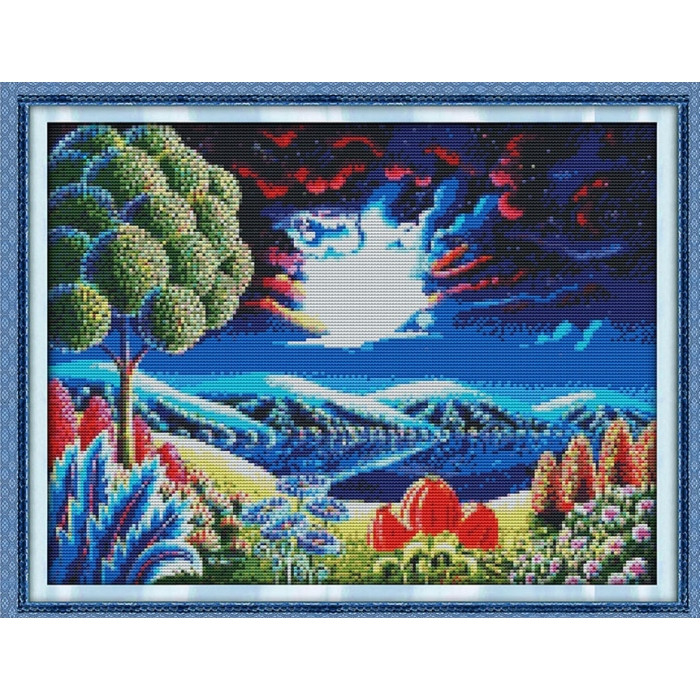 Пейзаж "Фантастичний пейзаж 2" 46х37см 14СТ, шт