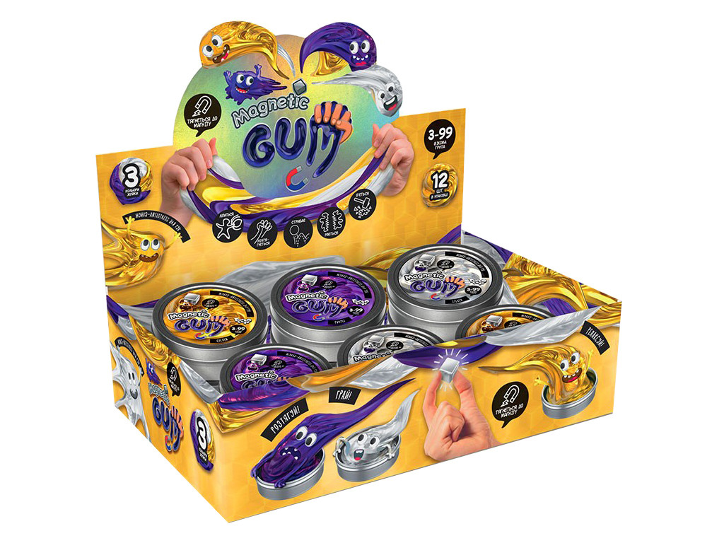 Жуйка для рук "Magnetic Gum" укр (12), шт, фото 1