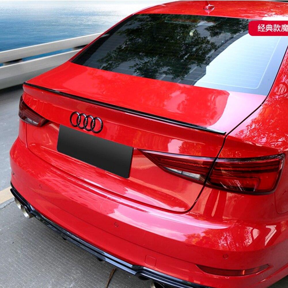 Спойлер Audi A3 8V (12-18) тюнінг сабля стиль S3 (чорна V2)