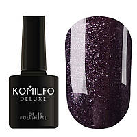 Гель-лак для ногтей Komilfo DeLuxe Series NoG022 темно-фиолетовый с микроблеском, 8 мл