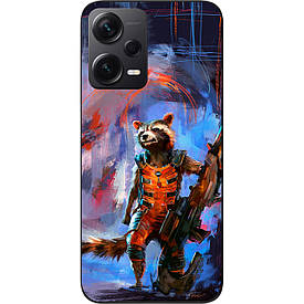 Силіконовий чохол для Xiaomi Redmi Note 12 Pro Plus 5G з картинкою Єнот Ракета