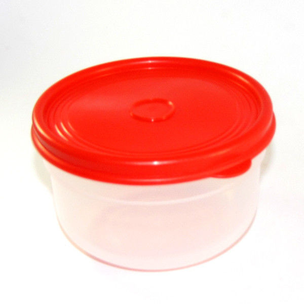 Пластиковый круглый контейнер (лоток) 1.25л с мягкой крышкой (разные цвета крышки) - фото 1 - id-p37195556