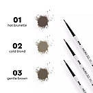 Олівець для брів пудровий Okis Brow Gentle Brown №03, фото 4