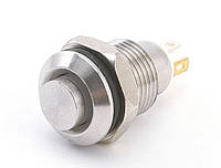 Кнопка антивандальна GQ12H2-10 3A 250VAC 12мм з фіксацією 2 pin