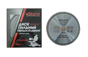 Диск пильний 255х30 мм 48 зубів по сталі для MS5525WM Sturm 9020-255-30-48TS
