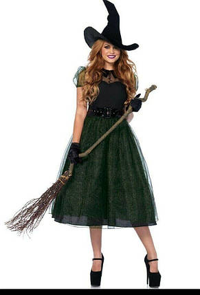 Жіночий костюм смарагдової відьми Leg Avenue Darling Spellcaster S, фото 1