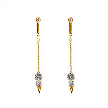 Прикраси для клітора та статевих губ UPKO Non-pierced Jewelry Snowman з гірським кришталем, золотисті, фото 3