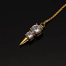 Прикраси для клітора та статевих губ UPKO Non-pierced Jewelry Snowman з гірським кришталем, золотисті, фото 5