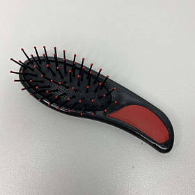 Розчіска пластикова для волосся Stenson Stenson 8580 чорна з червоним