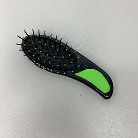Розчіска пластикова для волосся Stenson Stenson 8580 чорна з салатовим