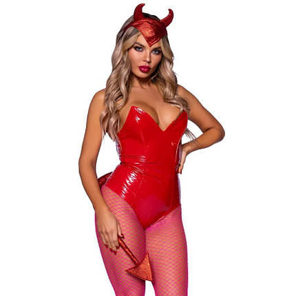 Набір аксесуарів Диявола Leg Avenue Devil headband and long tail O/S, фото 1