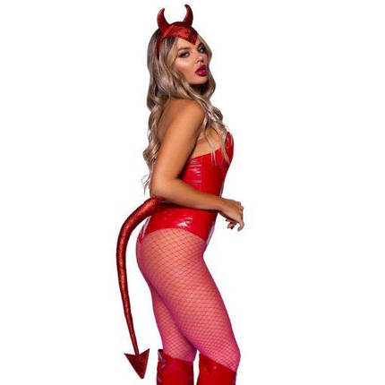 Набір аксесуарів Диявола Leg Avenue Devil headband and long tail O/S, фото 3