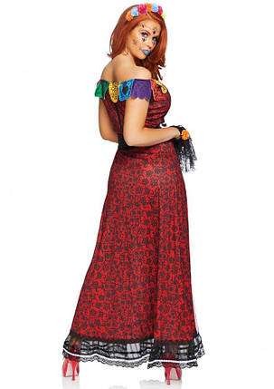 Костюм Делюкс Leg Avenue Deluxe Day of the Dead Beauty S/M, фото 4