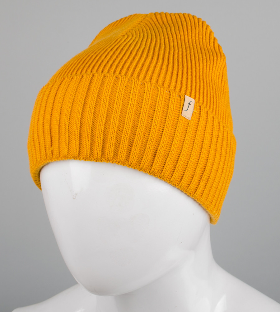 Шапка-Резинка на ФЛІСІ (С2320), Гірчиця, фото 1