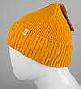 Шапка-Резинка на ФЛІСІ (С2320), Гірчиця, фото 2