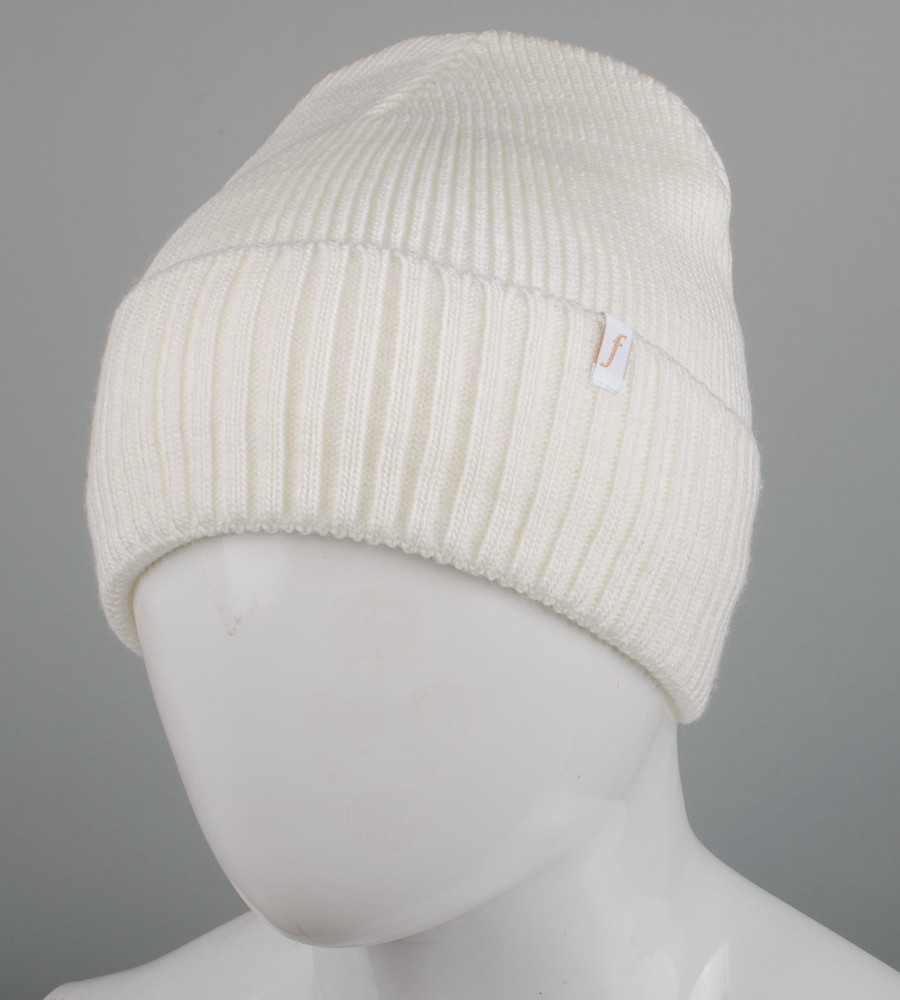 Шапка-Резинка на ФЛІСІ (С2320), Молочний, фото 1