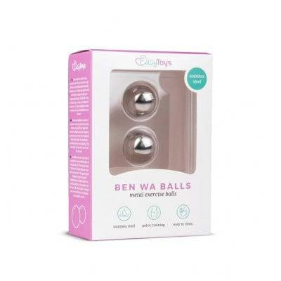 Вагінальні кульки Easytoys, металеві, сріблясті, 1.9 см, фото 3