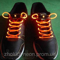 Светящиеся шнурки 4-го поколения,оранжевые самые Ярки!