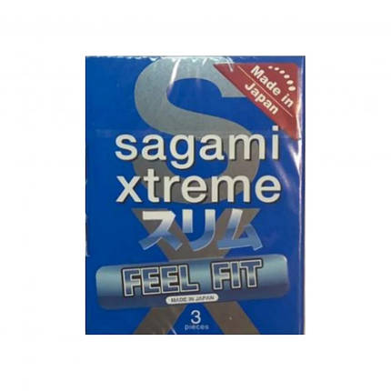 Супертонкі латексні презервативи Sagami Xtreme Feel Fit 3 шт, фото 3