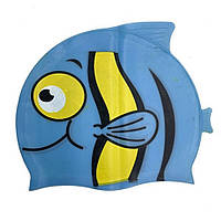 Шапочка для плавания детская Fish Newt NE-SW-390-BL, голубая , World-of-Toys