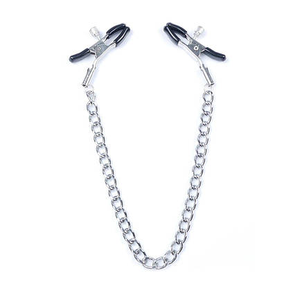 Затискачі на соски DS Fetish Nipple clamps iron L silver 64 g, фото 3