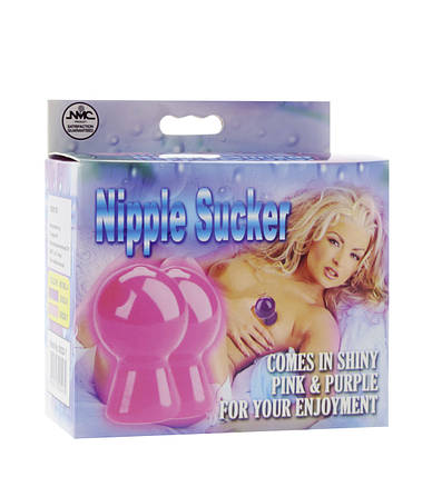 Вакуумні стимулятори для сосків NMC NIPPLE SUCKER PAIR IN SHINY PINK, фото 3
