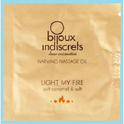 Пробник масажне масло, що зігріває LIGHT MY FIRE Bijoux Indiscrets карамель і морська сіль, фото 2
