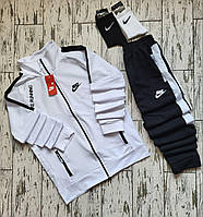 Спортивный комплект мужской NIKE (НАЙК) | костюм носки 2 | осенний весенний демисезонный - белый