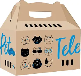 Коробка-переноска 455*220*435 картонна