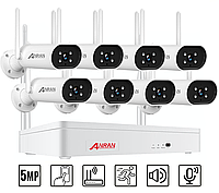 Комплект видеонаблюдения на 8 камер Wi-Fi Anran 5MP ARCCTV