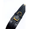 Бондажний пояс з італійської шкіри UPKO із золотистою фурнітурою, чорний, розмір L, фото 2