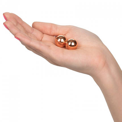 Вагінальні кульки CalExotics Climax Weighted Kegel Balls Nickel-Free - Rose Gold, фото 1