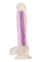 Фалоімітатор Dream Toys, що світиться RADIANT SOFT SILICONE GLOW IN THE DARK DILDO MEDIUM PURPLE, фото 4
