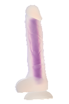 Фалоімітатор Dream Toys, що світиться RADIANT SOFT SILICONE GLOW IN THE DARK DILDO MEDIUM PURPLE, фото 5