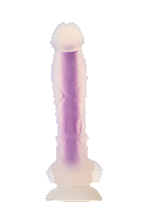 Фалоімітатор Dream Toys, що світиться RADIANT SOFT SILICONE GLOW IN THE DARK DILDO MEDIUM PURPLE, фото 6