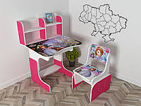 Детская парта растишка от производителя Парта со стульчиком София розовая Парты школьные и детские Р2488
