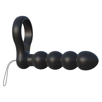 Насадка для подвійного проникнення Pipedream C-Ringz Remote Control Double Penetrator Dildo, Black, фото 1