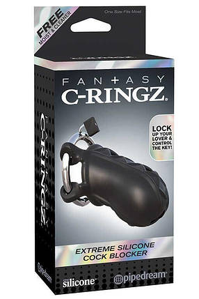Пояс вірності Fantasy C-ringz Silicone Penis Blocker Chastity Device With Adjustable C-ring, фото 3