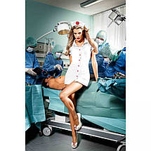 Ігровий костюм медсестри NURSES COAT WITH RED DETAILS AND HAT, OS, фото 4