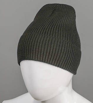 Базова шапка Резинка на ФЛІСІ (201030ф), Антрацит